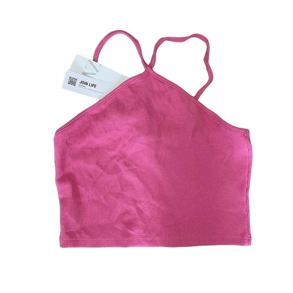 Zara Halter Pink Crop Top